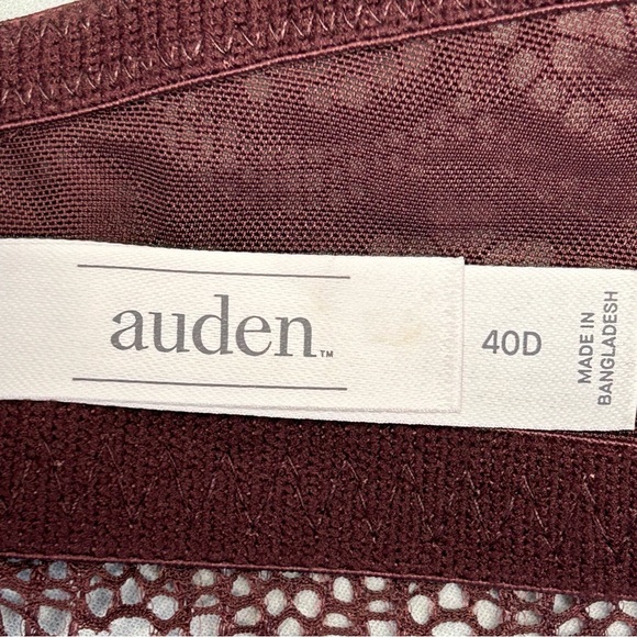 Auden Demi T Shirt Bra The Daydream 40D Light Lift Lace Underwire Purple Red NWT - Picture 7 of 10